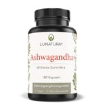 Lunatura - Ashwagandha - 750mg Extrakt je Tagesdosis - Original Indische Schlafbeere - Natürlich, Vegan & Zusatzstoffe - 180 Kapseln  