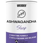 WEIDER Ashwagandha Sleep Kapseln hochdosiert, mit hochwertigem KSM-66 Ashwagandha, indische Schlafbeere, Ashwa Komplex plus L-Theanin, L-Glycin und Melatonin, 120 Kapseln, 60 Portionen  